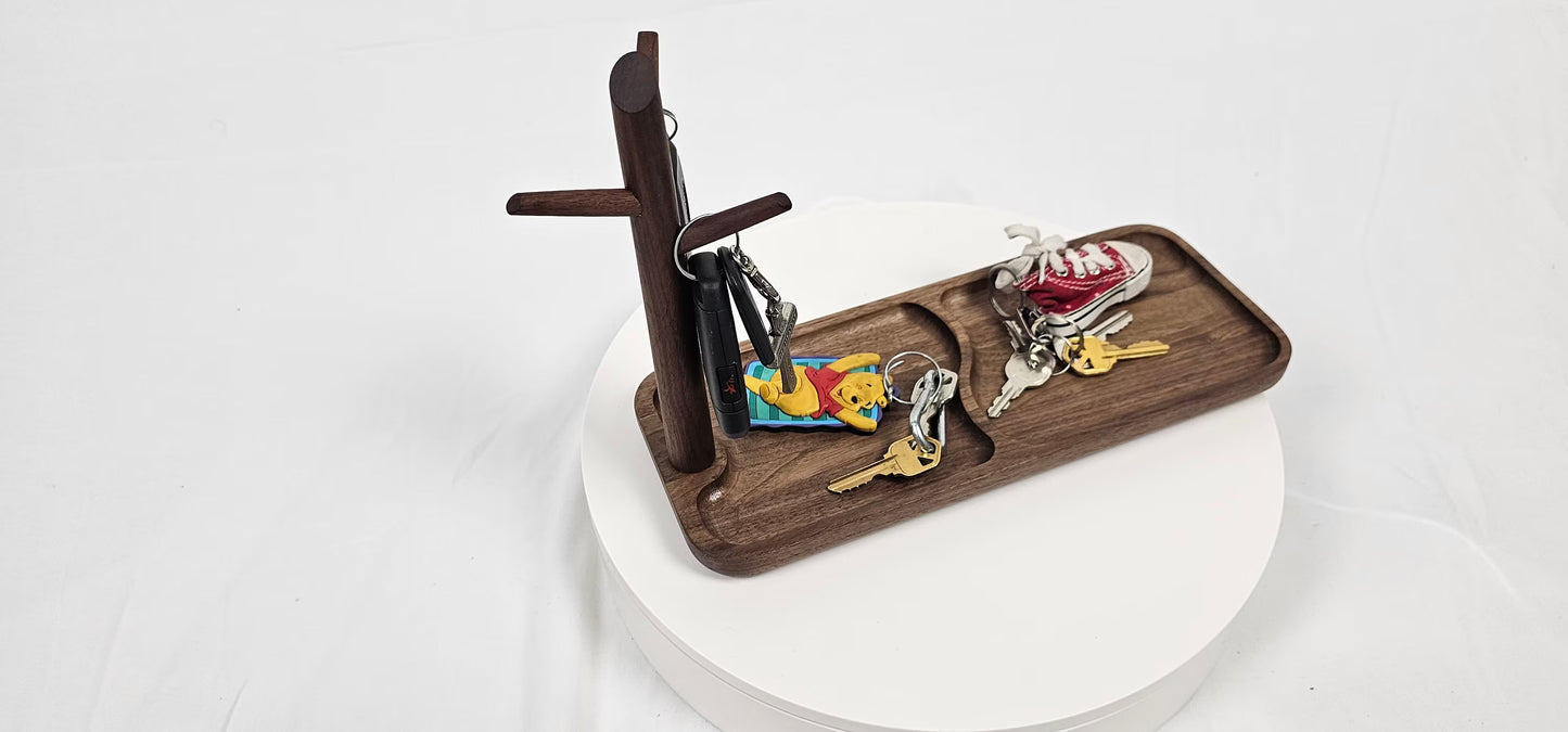 Walnut Key and Jewelry Holder