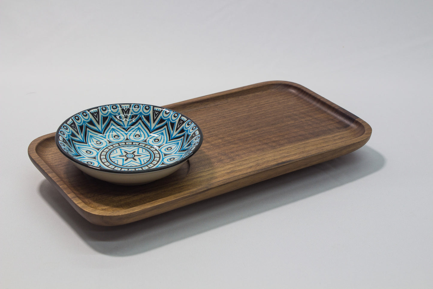 Handcrafted Wooden Snack Tray